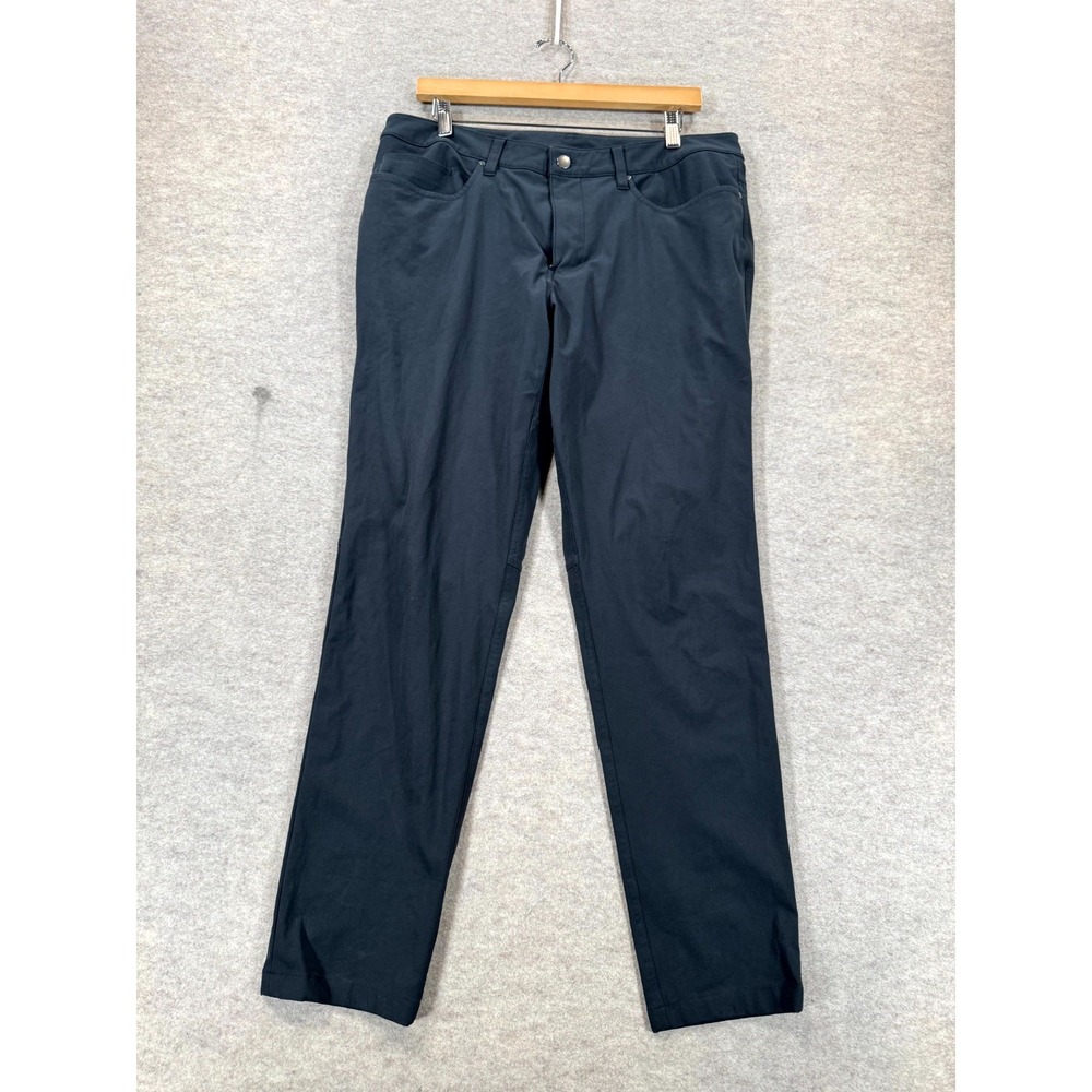 Lululemon ABC Skinny Fit 5 Pocket Pants Mens 34 Black Warpstreme Quick Drying